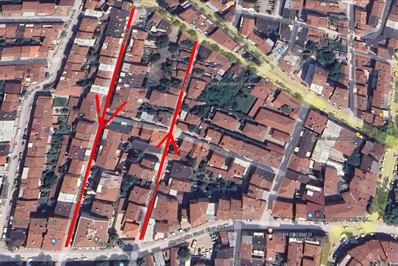 Bursa İnegöl'de iki sokakta tek yön uygulaması başladı güncel haberi