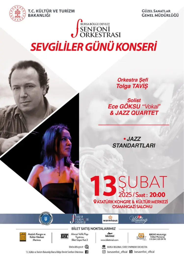 Bursa Senfoni Orkestrası'nda 'Sevgililer Günü' konseri güncel haberi