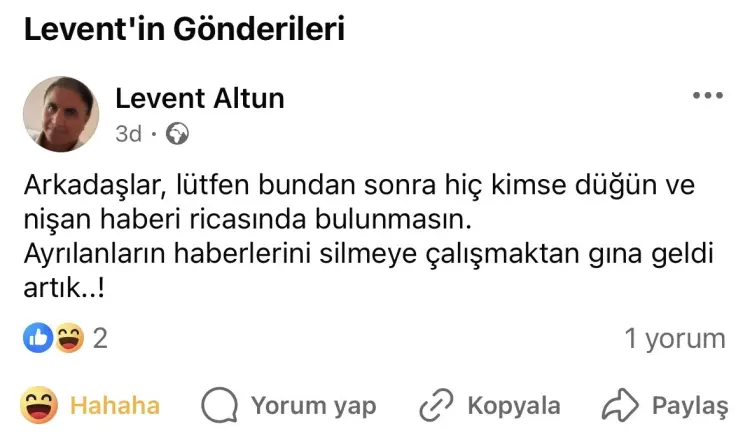 Gebzeli gazeteciden tirajikomik paylaşım! Gazeteye evlilik ilanı vermeyin, bıktım! güncel haberi