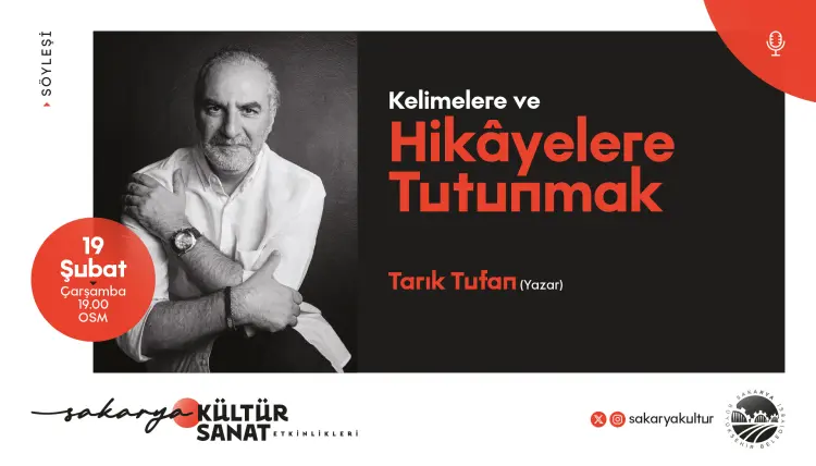 Yazar Tarık Tufan Sakarya’da kültür sanat dostlarıyla buluşuyor güncel haberi