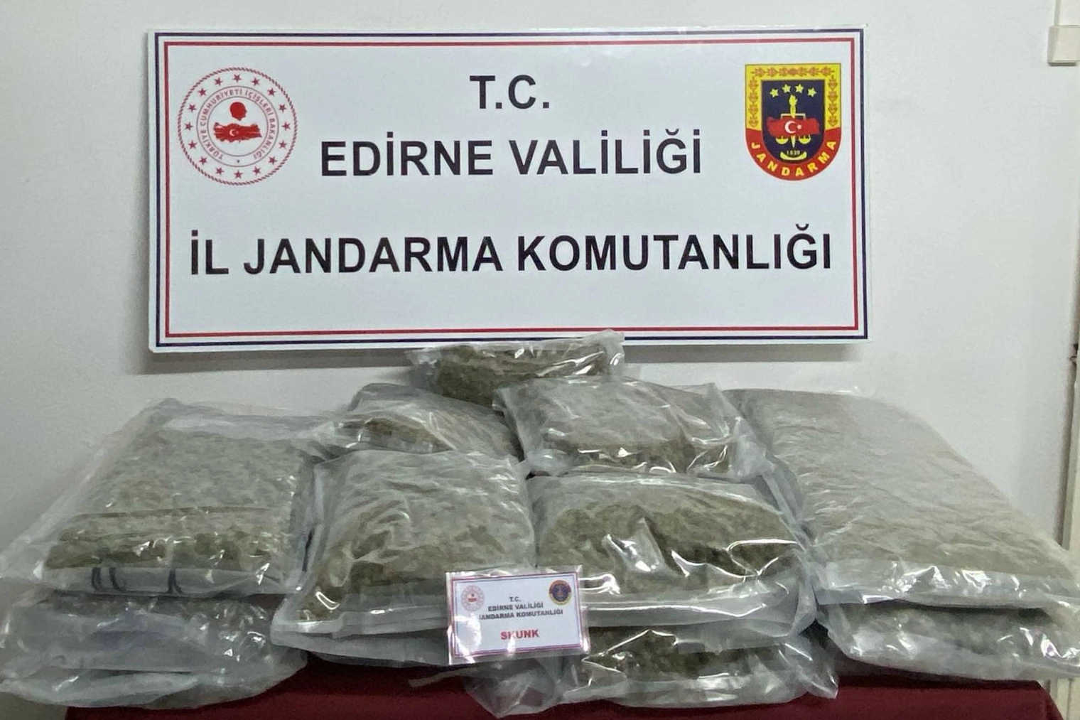 Edirne Jandarması'ndan skunk operasyonu haberi