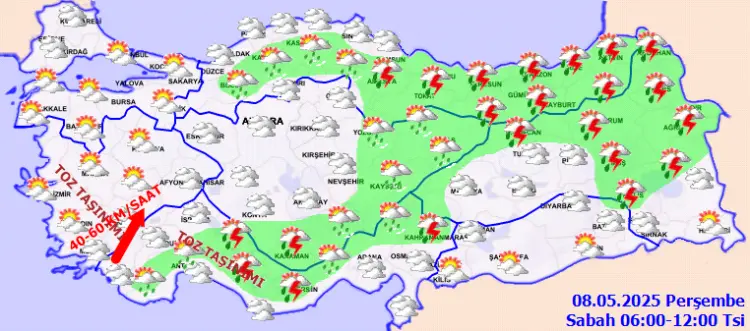 Güney Ege ve Batı Akdeniz'e toz taşınımı uyarısı! haberi